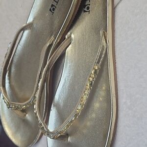Apt. 9 Gold Sandals with Embellishments